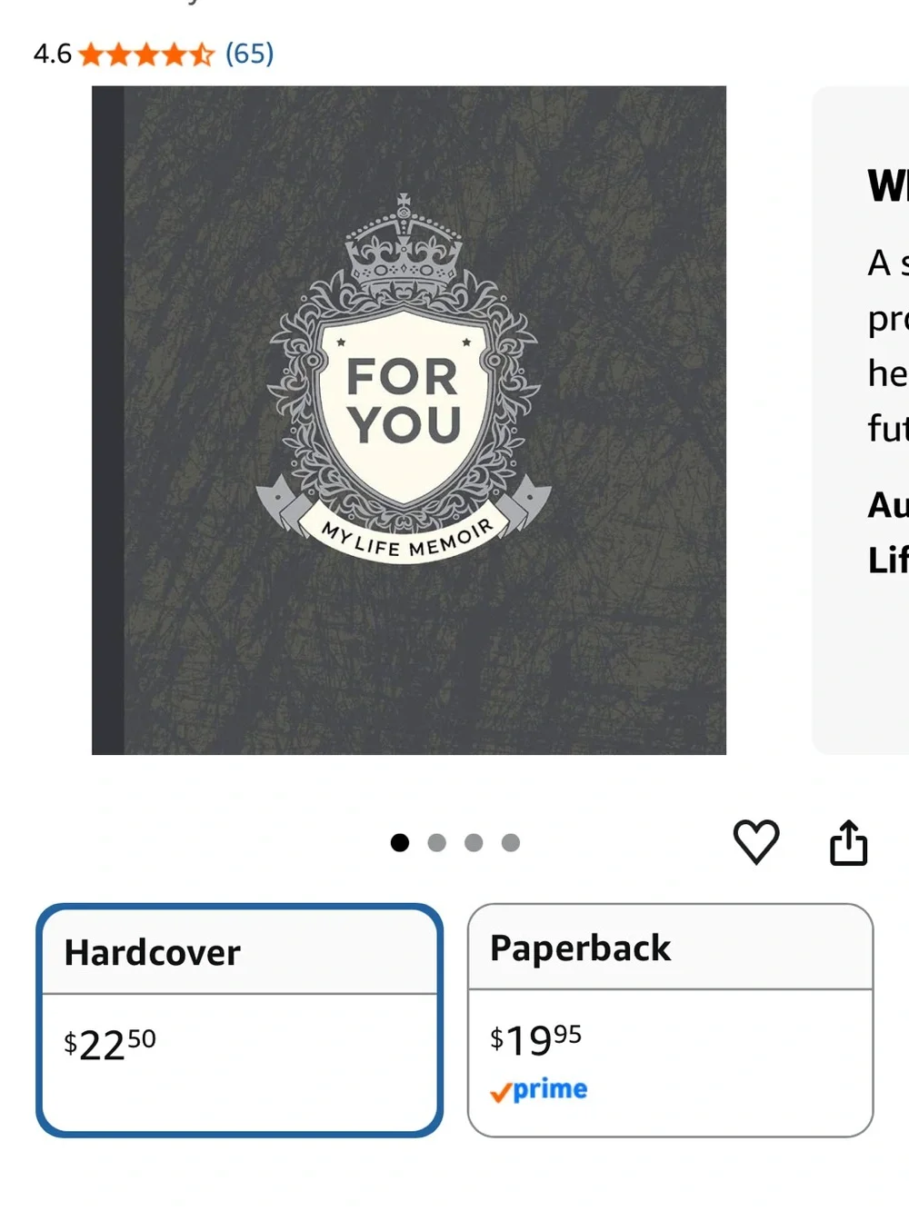 For You My Life Memoir  Book